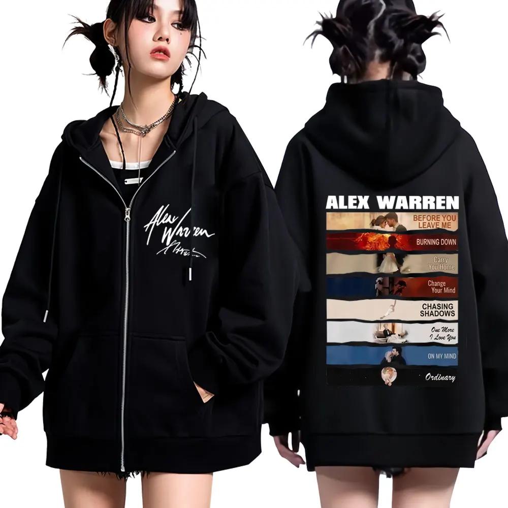 Singer Alex Warren 2026 Tour P - огляд і ціна Mens Fashion Zip Up Hoodies