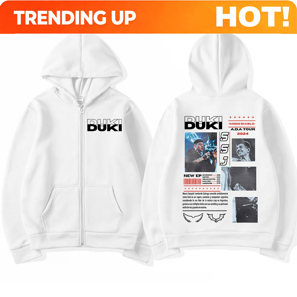 Rapper Duki ADA Tour 2024 Zip  - огляд і ціна Mens Fashion Zip Up Hoodies