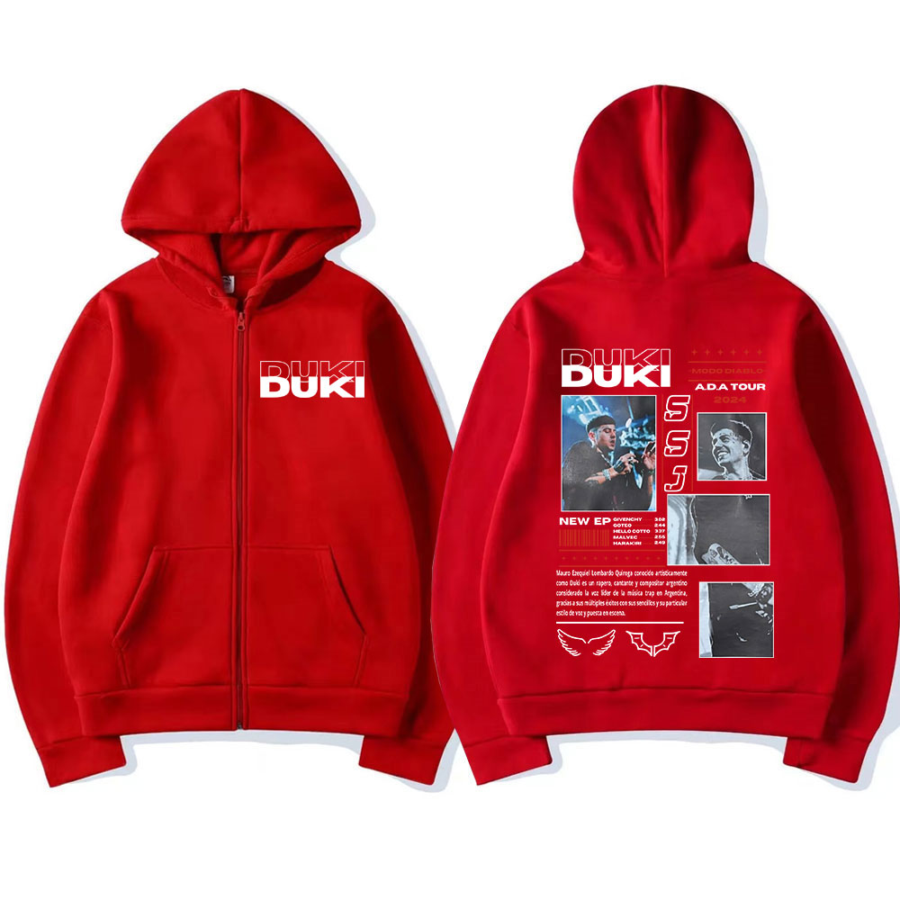 Rapper Duki ADA Tour 2024 Zip  - огляд і ціна Mens Fashion Zip Up Hoodies