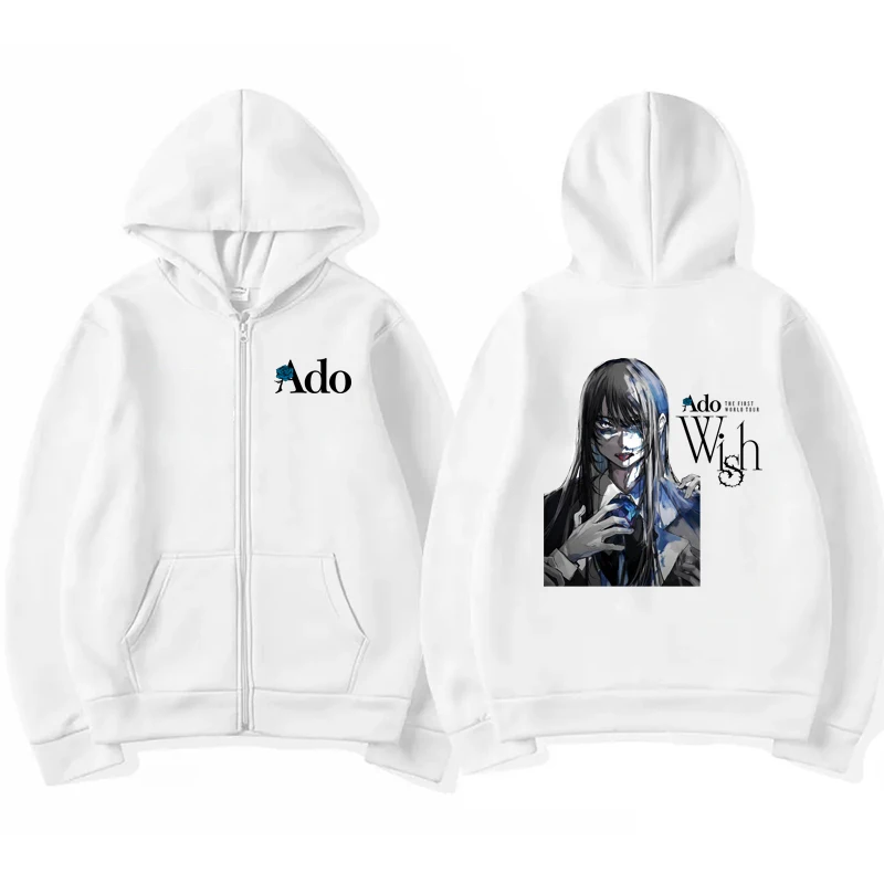 2026 Ado Graphic Printed Zippe - огляд і ціна Mens Fashion Zip Up Hoodies