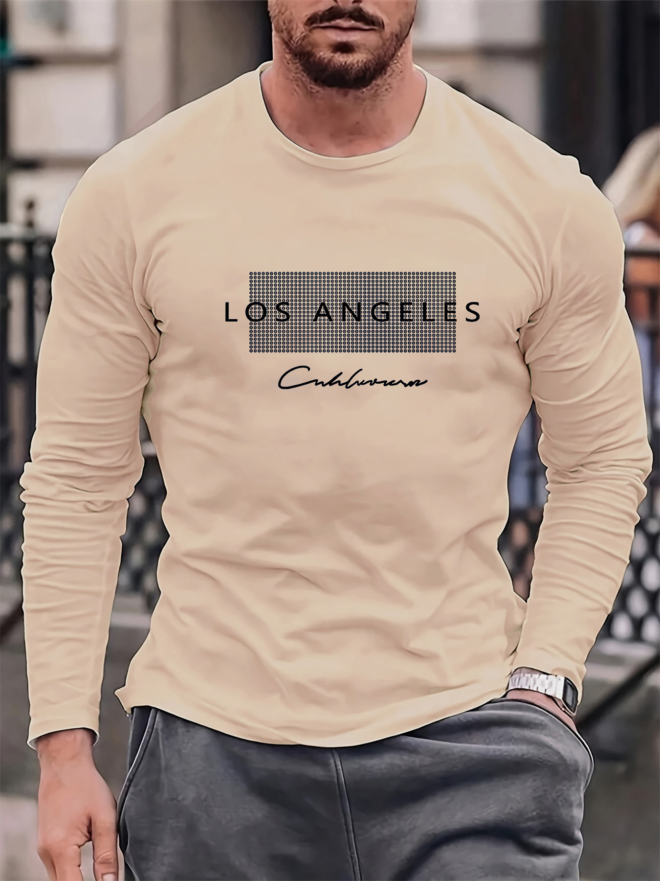 100% Pure Cotton Men's Long Sl - огляд і ціна Mens Fashion Summer